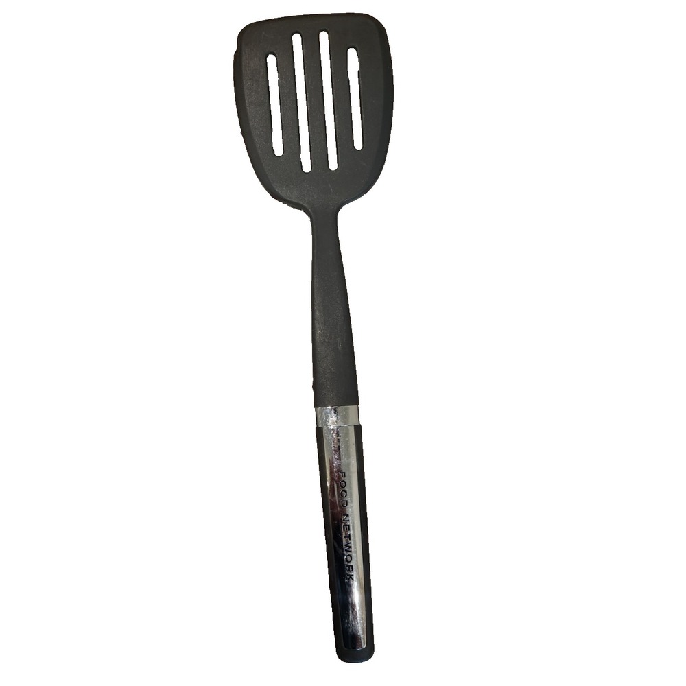 Food Network Black and Silver Slotted Turner Spatula